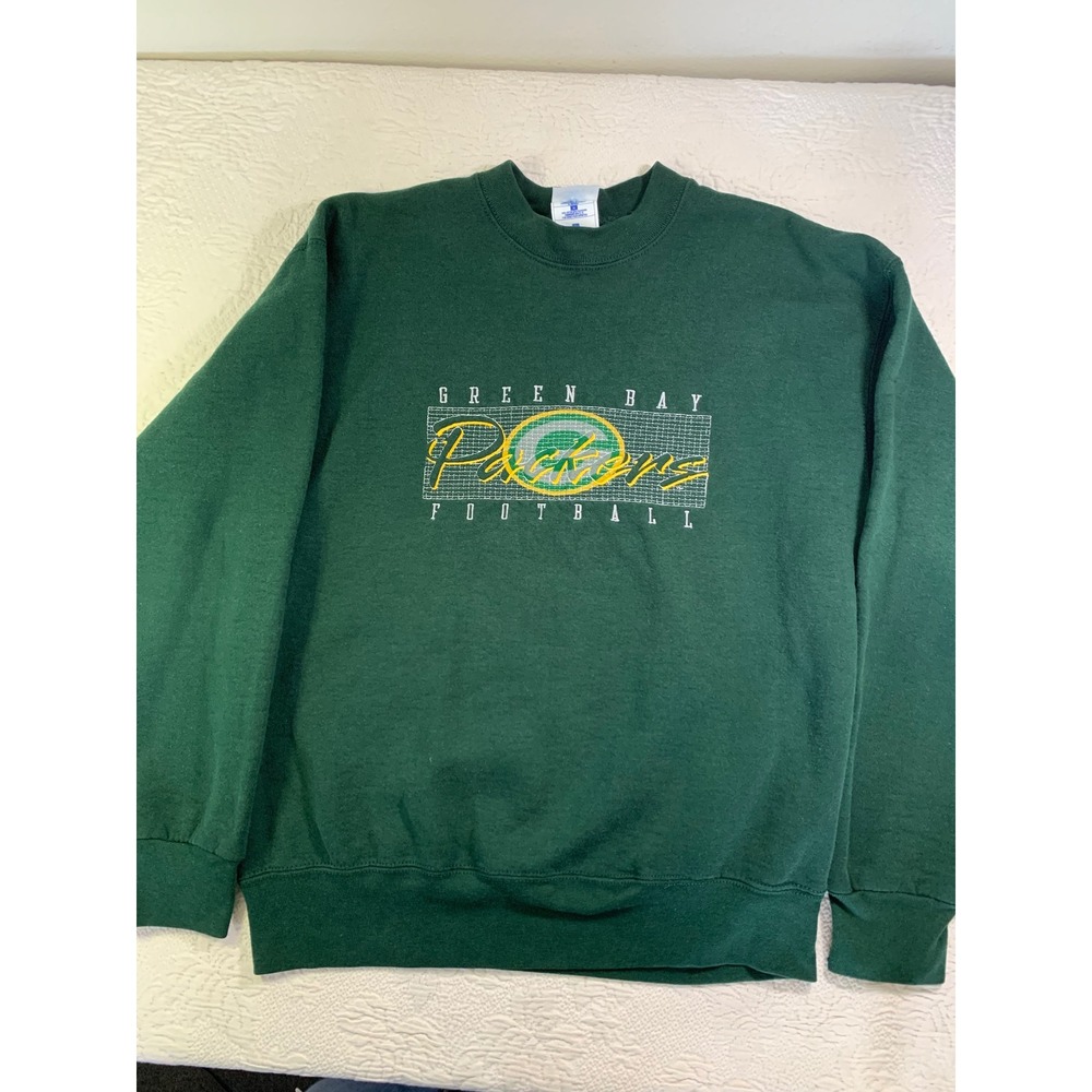 Vintage 90s Green Bay Packers Pro Player Sweatshirt XL Green Made in USA NFL